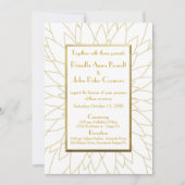 Huwelijksuitnodiging, geweldige gatsby, dahlia geo kaart (Voorkant)