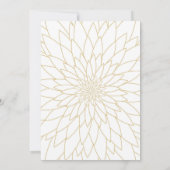 Huwelijksuitnodiging, geweldige gatsby, dahlia geo kaart (Achterkant)