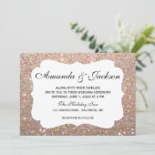 Huwelijksuitnodiging - Glit Fab Two - Roos Gold Kaart (Staand voorkant)