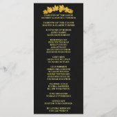 huwelijksuitnodiging | Gold Herfst Foliage Leather Programmakaart (Achterkant)