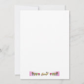 Huwelijksuitnodiging goud satijn plumeria kaart (Achterkant)