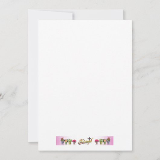 Huwelijksuitnodiging goud satijn plumeria kaart (Achterkant)