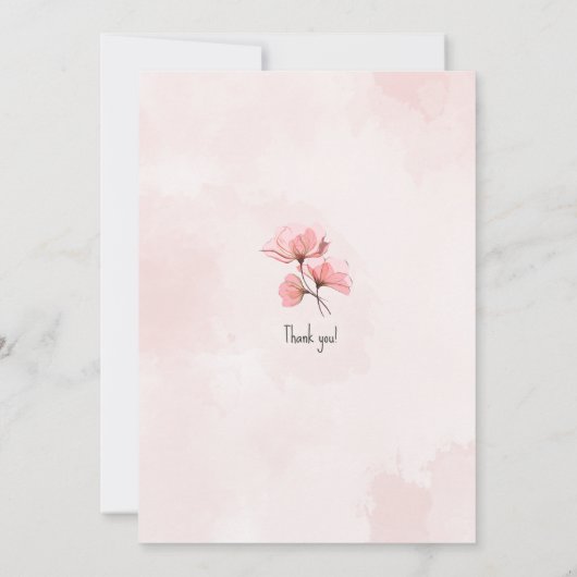 Huwelijksuitnodiging, Grootte: 5"x 7" Kaart (Achterkant)