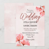 Huwelijksuitnodiging, Grootte: 5"x 7" Kaart (Voorkant / Achterkant)