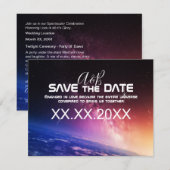 Huwelijksuitnodiging Hemels Kaart (Voorkant / Achterkant)