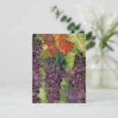 Huwelijksuitnodiging Herfst Druivenblad Kaart (Staand voorkant)