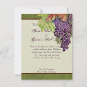 Huwelijksuitnodiging Herfst Druivenblad Kaart (Achterkant)