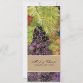 Huwelijksuitnodiging Herfst Druivenblad Kaart (Voorkant)