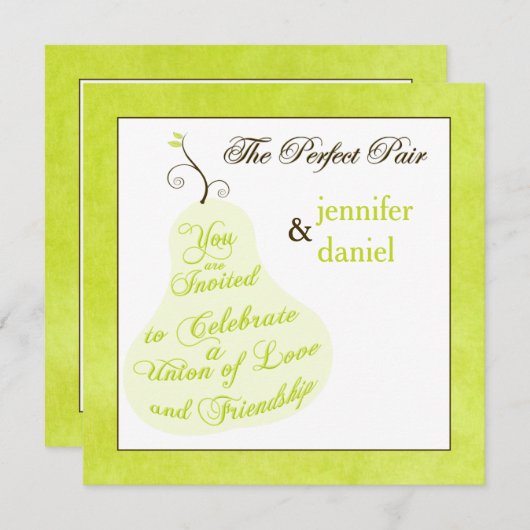 huwelijksuitnodiging | Het perfecte paar Kaart (Voorkant / Achterkant)