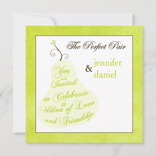 huwelijksuitnodiging | Het perfecte paar Kaart (Voorkant)
