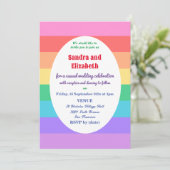 Huwelijksuitnodiging Homo/Lesbisch Paar Kaart (Staand voorkant)