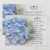 Huwelijksuitnodiging Hortensia en Kant Kaart (Voorkant / Achterkant)