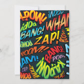 Huwelijksuitnodiging in Comic Book Pop Art-stijl Kaart (Achterkant)