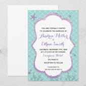 huwelijksuitnodiging in het kader van het Zee stra Kaart (Voorkant / Achterkant)