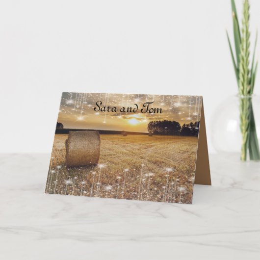 Huwelijksuitnodiging in landelijke stijl (Voorkant)