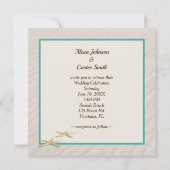 Huwelijksuitnodiging In Strandzand Met Zanddollar Save The Date (Achterkant)