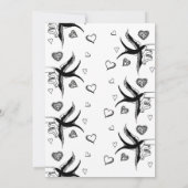 Huwelijksuitnodiging in vintage tattoo stijl kaart (Achterkant)