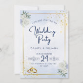 Huwelijksuitnodiging in zachte kleuren kaart (Voorkant)