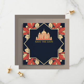 Huwelijksuitnodiging Indiaas thema save the date