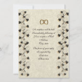 Huwelijksuitnodiging Ivy harten grens Kaart (Achterkant)