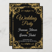 huwelijksuitnodiging kaart (Voorkant / Achterkant)