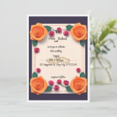 huwelijksuitnodiging kaart (Staand voorkant)