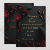 huwelijksuitnodiging kaart (Voorkant / Achterkant)