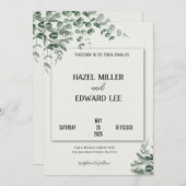 huwelijksuitnodiging kaart (Voorkant / Achterkant)