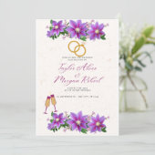 huwelijksuitnodiging kaart (Staand voorkant)