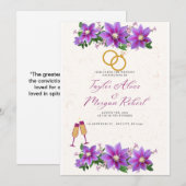 huwelijksuitnodiging kaart (Voorkant / Achterkant)