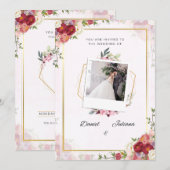 huwelijksuitnodiging kaart (Voorkant / Achterkant)