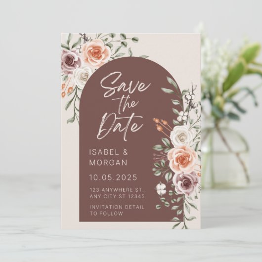 huwelijksuitnodiging kaart (Staand voorkant)