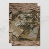 huwelijksuitnodiging kaart (Voorkant / Achterkant)