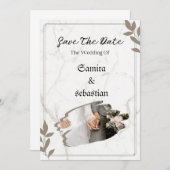 huwelijksuitnodiging kaart (Voorkant / Achterkant)