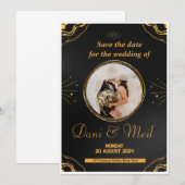 huwelijksuitnodiging kaart (Voorkant / Achterkant)