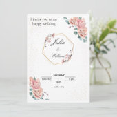 huwelijksuitnodiging kaart (Staand voorkant)