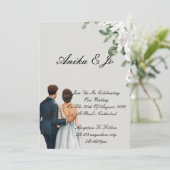 huwelijksuitnodiging kaart (Staand voorkant)