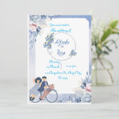 huwelijksuitnodiging kaart (Staand voorkant)