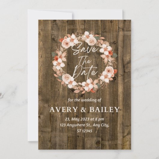 huwelijksuitnodiging kaart (Voorkant)