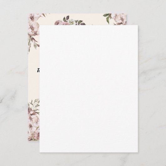 huwelijksuitnodiging kaart (Voorkant / Achterkant)