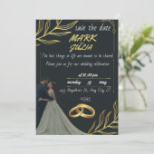 huwelijksuitnodiging kaart (Staand voorkant)