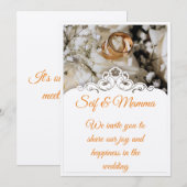 huwelijksuitnodiging kaart (Voorkant / Achterkant)