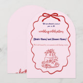 huwelijksuitnodiging kaart (Voorkant / Achterkant)