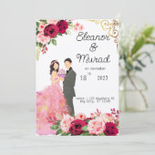 huwelijksuitnodiging kaart (Staand voorkant)