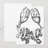 huwelijksuitnodiging kaart (Voorkant / Achterkant)