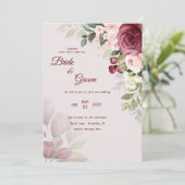 huwelijksuitnodiging kaart (Staand voorkant)