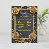 huwelijksuitnodiging kaart (Staand voorkant)