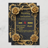 huwelijksuitnodiging kaart (Voorkant / Achterkant)