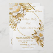 huwelijksuitnodiging kaart (Voorkant / Achterkant)