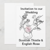 huwelijksuitnodiging kaart (Voorkant / Achterkant)